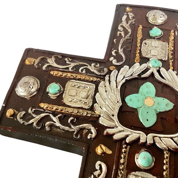 Large Plaster Cross Wall Decor - Picture 8 of 8